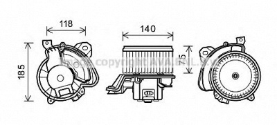 AVA QUALITY COOLING al8134 -  Электродвигатель, вентиляция салона